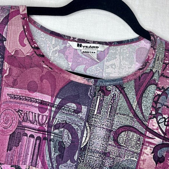 Peter Nygard Stretch Top Colorful Petite Large - Picture 3 of 8